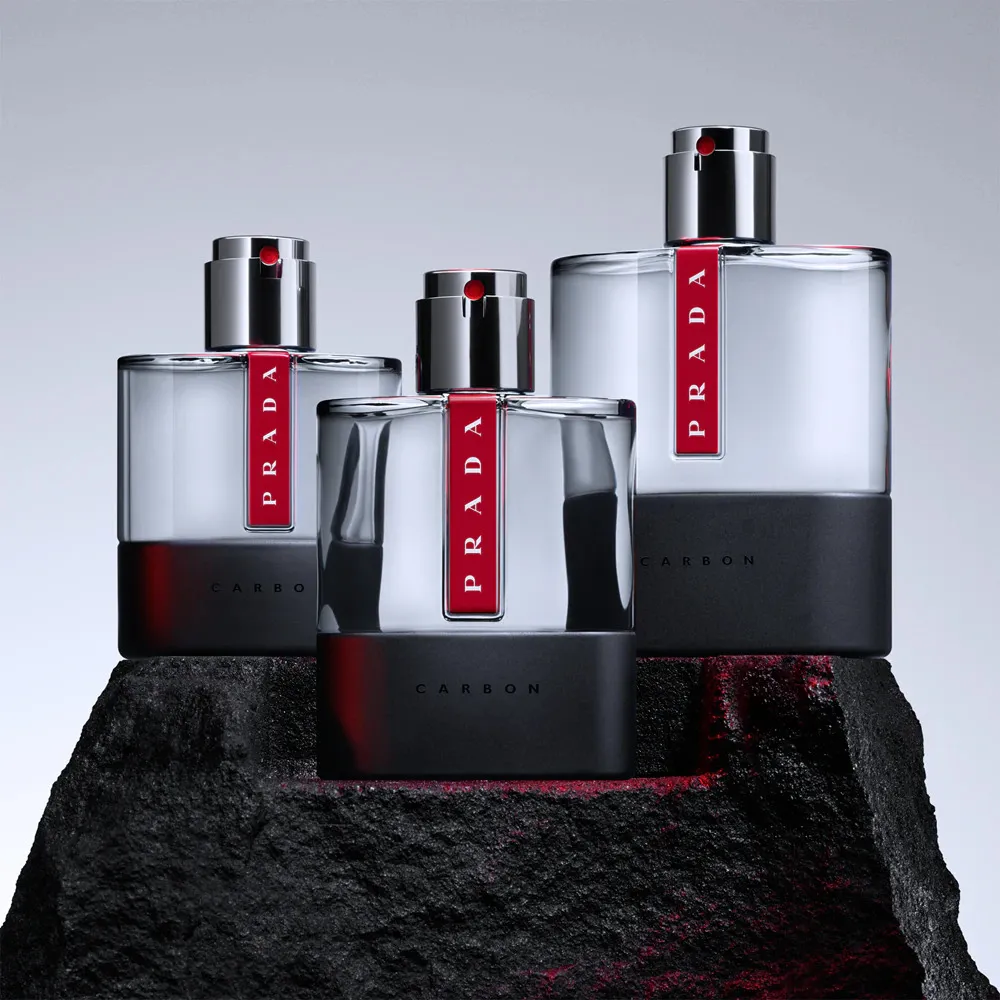 Eau de toilette Prada Luna Rossa Carbon pour homme 100 ml.