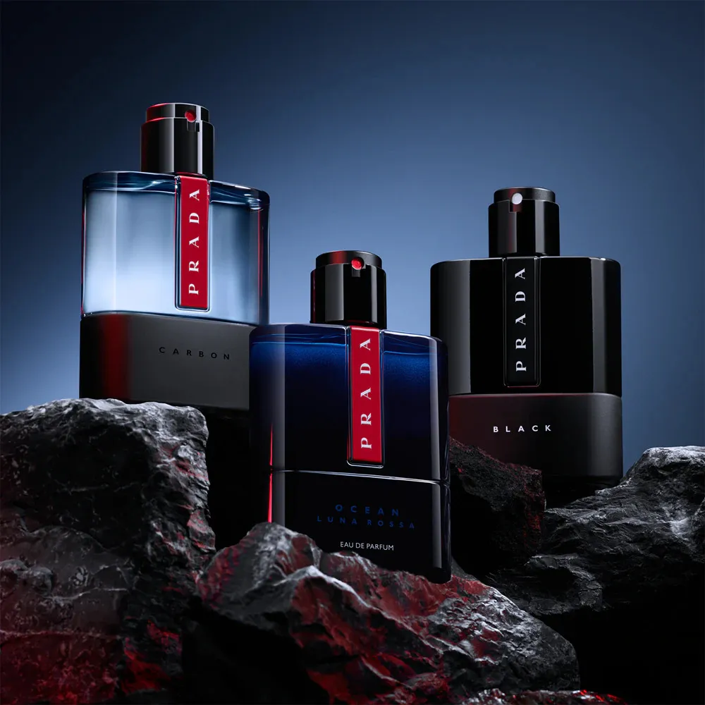Eau de toilette Prada Luna Rossa Carbon pour homme 100 ml.