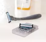 Preserve Rasoir triple (2 têtes incluses) - bleu - avec 3 lames, fabriqué en plastique recyclé