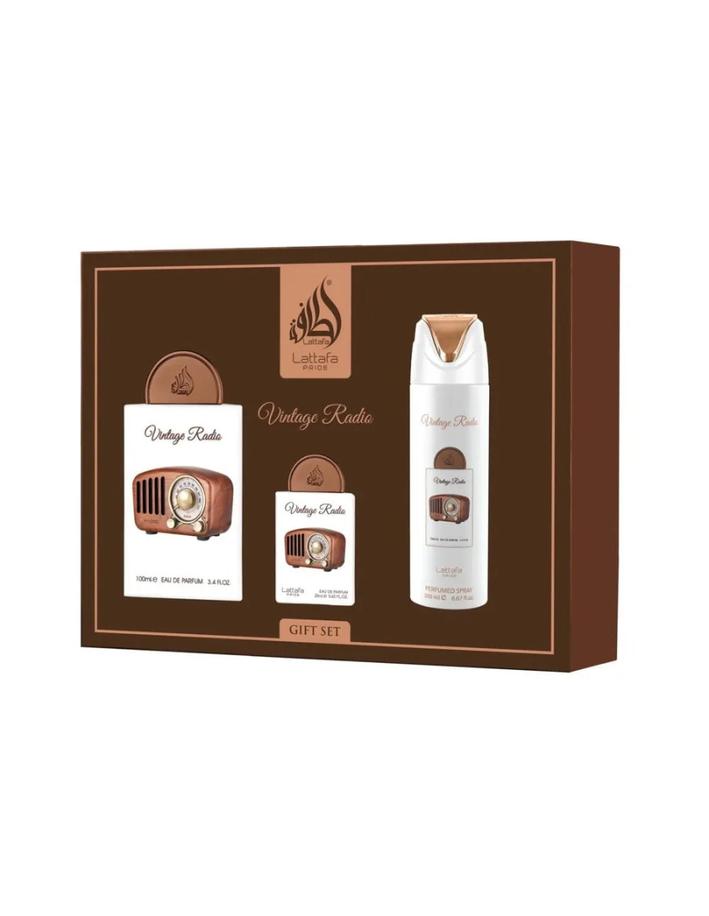 Pride Vintage Radio EDP 100 ml + EDP 20 ml + spray corporel 200 ml UNISEX 1 ks