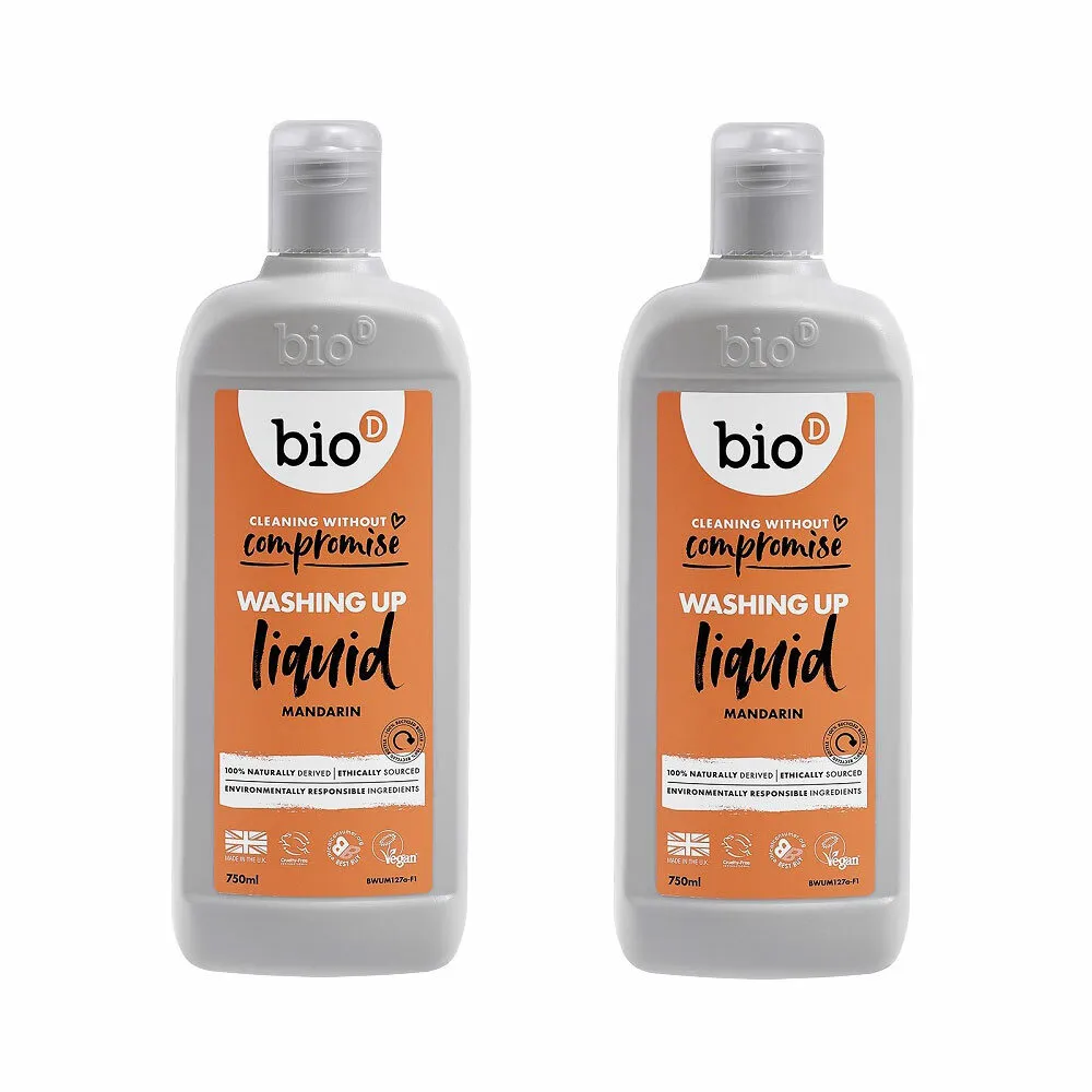 Bio-D Liquide vaisselle avec parfum de mandarine hypoallergénique (750 ml)