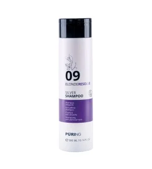 PURING 09 BlondeResolve Silver Shampoo shampooing neutralisant pour cheveux blonds, gris et décolorés