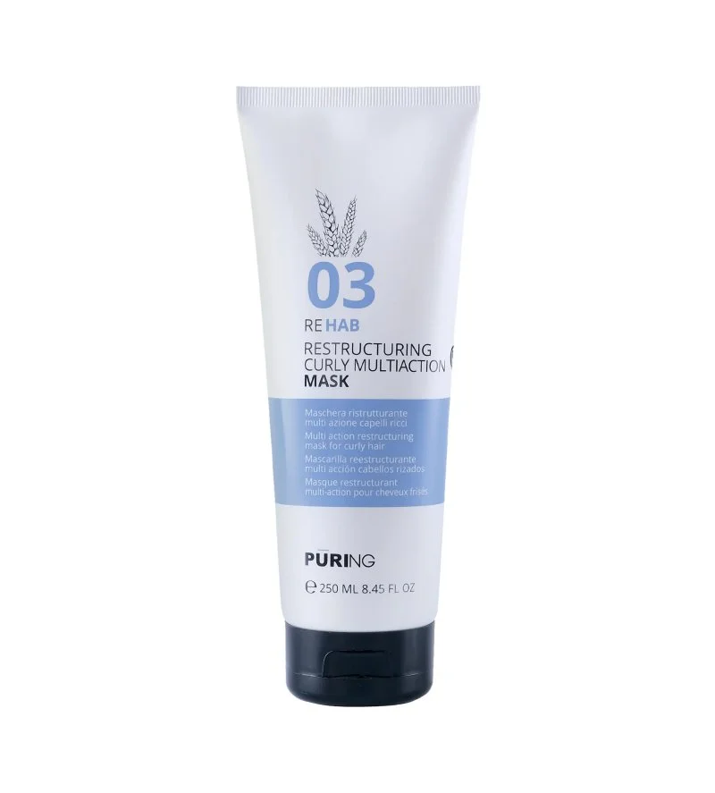 03 Rehab Restructuring Curly Multi Action Mask masque hydratant intensif pour cheveux bouclés, ondulés et frisottés 250 ml