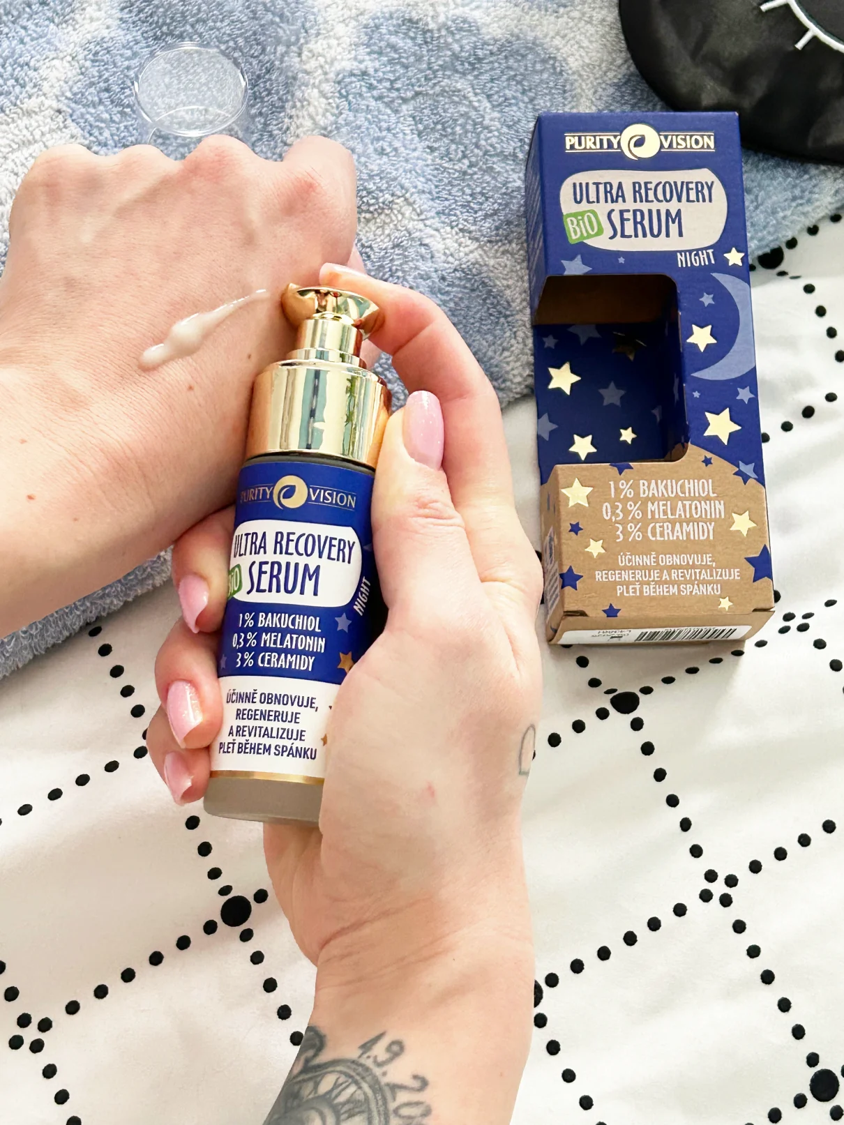 Purity Vision Sérum visage de nuit Ultra Recovery Night (30 ml) - au bakuchiol, à la mélatonine et aux céramides