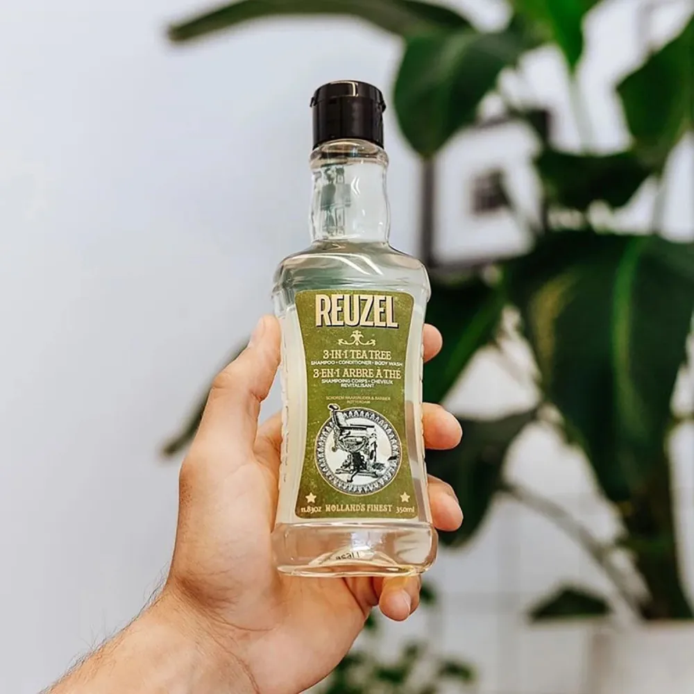 Shampooing-après-shampooing-gel douche 3-en-1 à l’arbre à thé pour hommes 350 ml