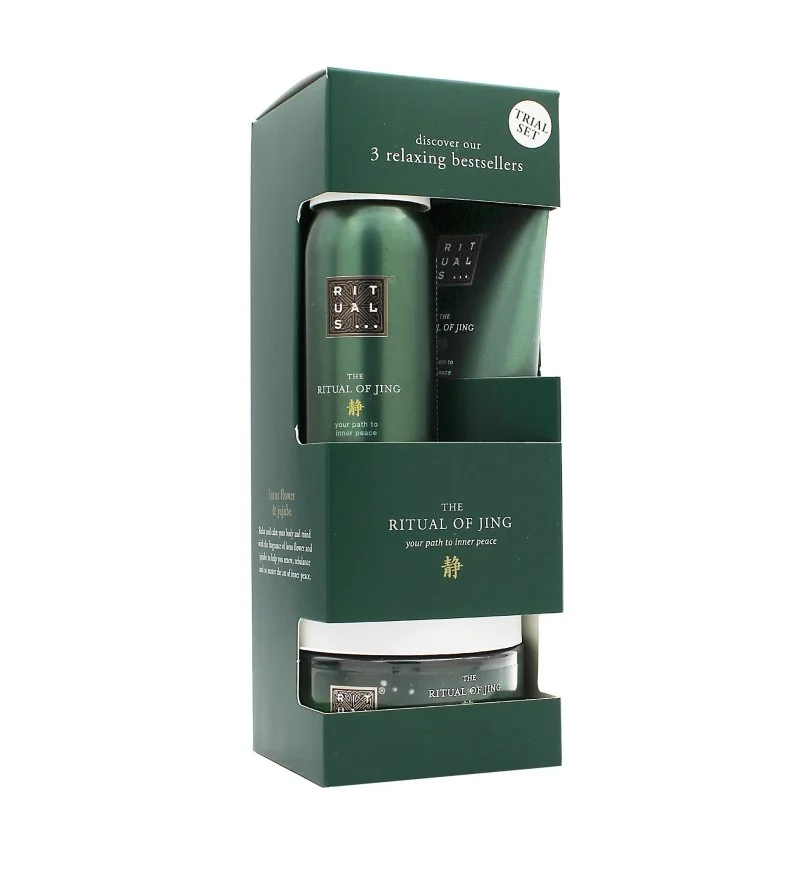The Ritual of Jing coffret cadeau gel douche 50 ml + gommage corps 125 g + crème corps