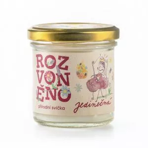 Rozvoněno Bougie parfumée - Unique (130 ml) - avec géranium et rose palmier