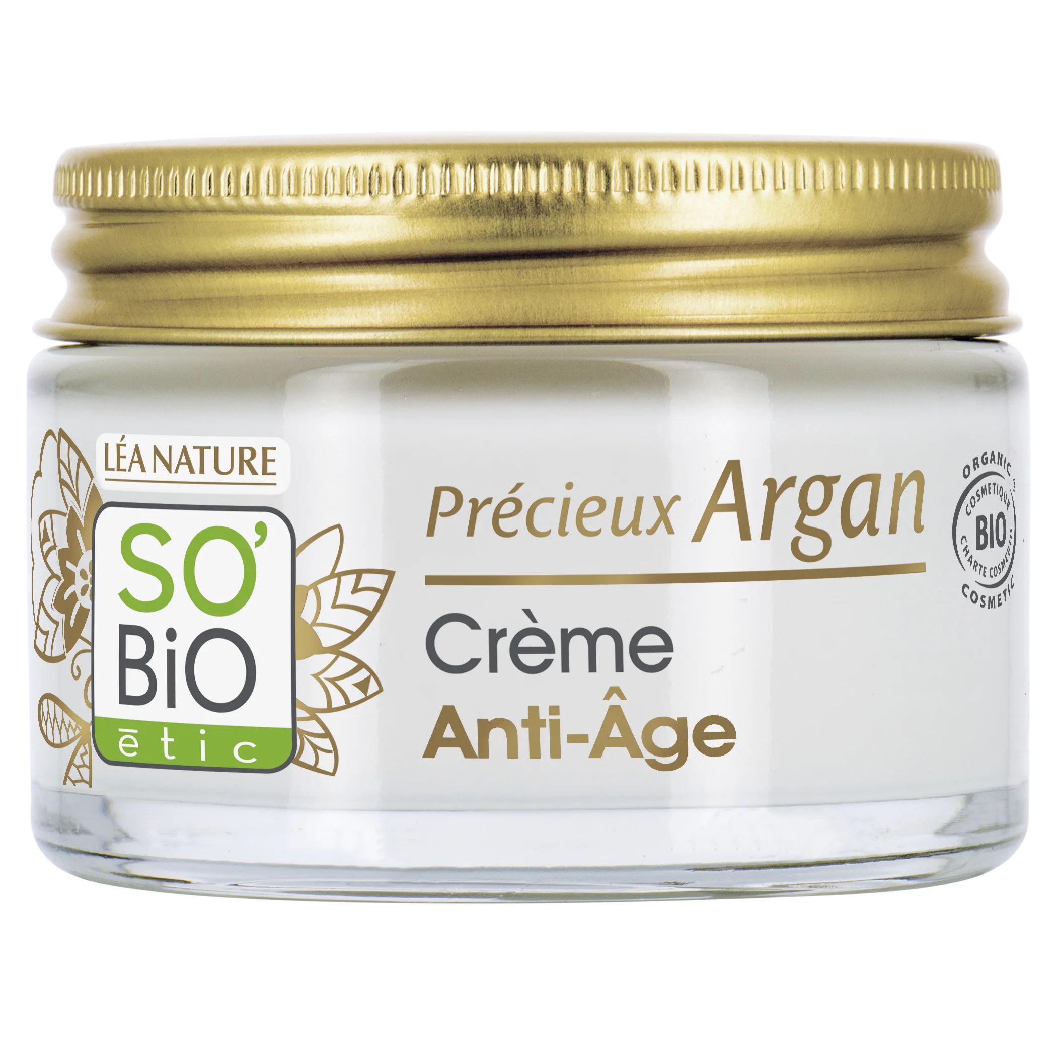 SO’BiO étic Anti-âge Précieux Argan Crème de jour BIO (50 ml) - hydrate, raffermit et illumine la peau