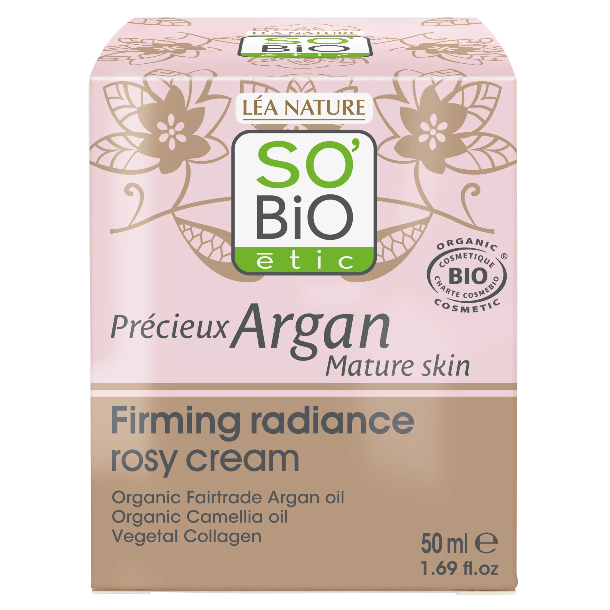 SO’BiO étic Anti-age Précieux Argan Crème de jour rose raffermissante GOLD BIO (50 ml) - raffermit et illumine la peau