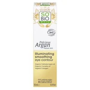 SO’BiO étic Anti-Age Precieux Argan Soin lissant du contour des yeux GOLD BIO (15 ml) - idéal pour les peaux matures