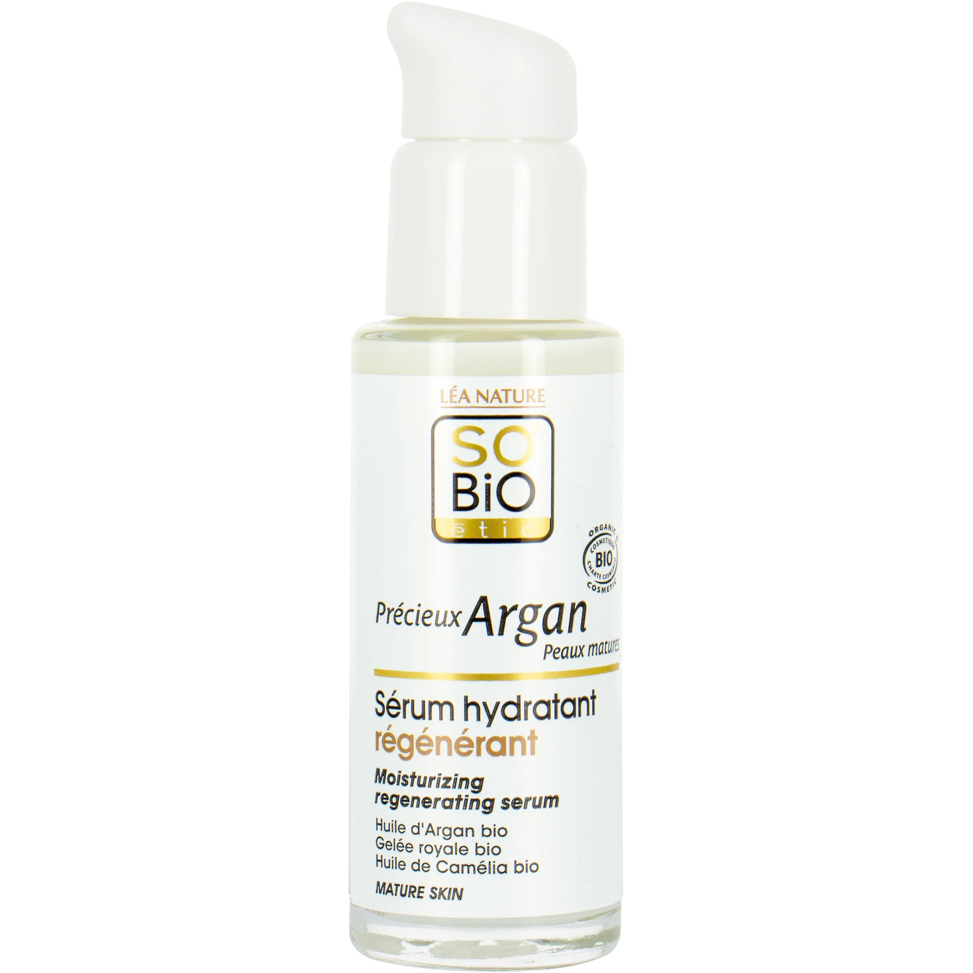 SO’BiO étic Anti-Âge Précieux Argan Sérum hydratant et régénérant GOLD BIO (30 ml) - à l'acide hyaluronique