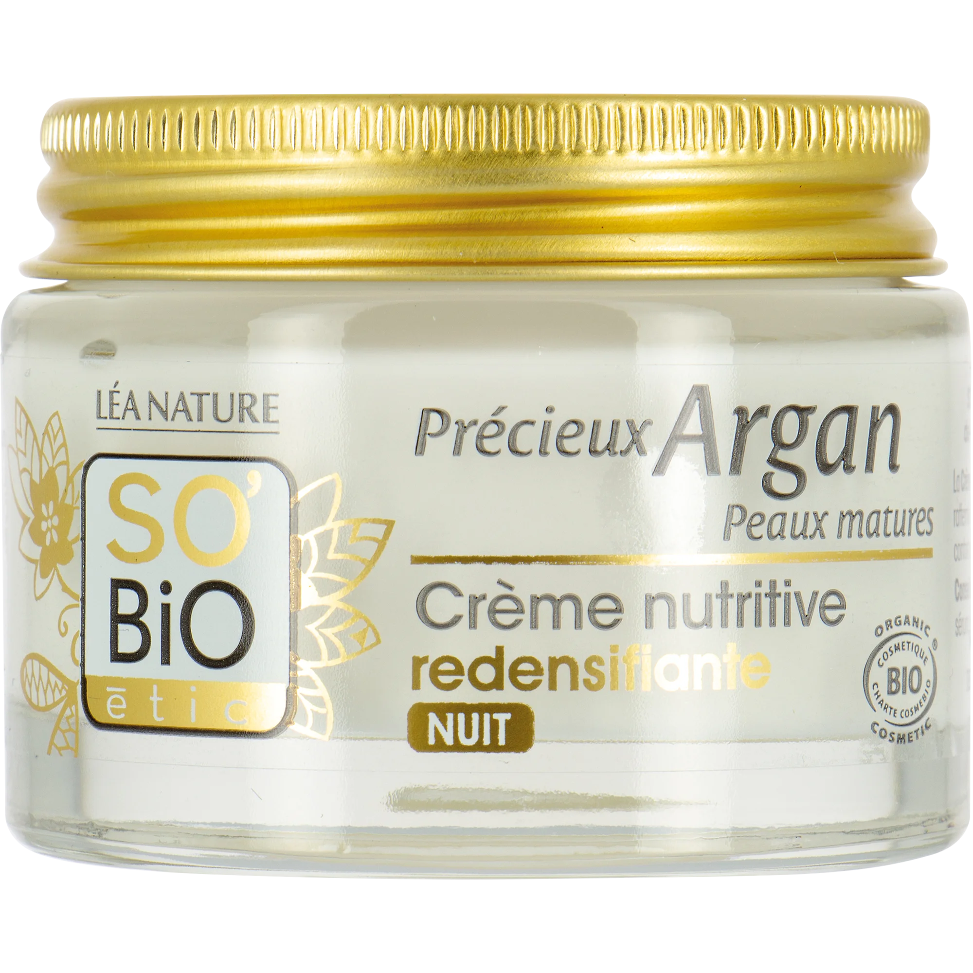 SO’BiO étic Anti-age Precieux Crème de nuit nourrissante et raffermissante GOLD BIO (50 ml) - idéale pour les peaux matures