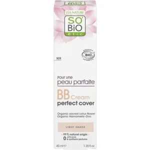 SO’BiO étic BB crème pour un teint parfait - teinte Light BIO (40 ml) - à l’extrait de fleur de lotus