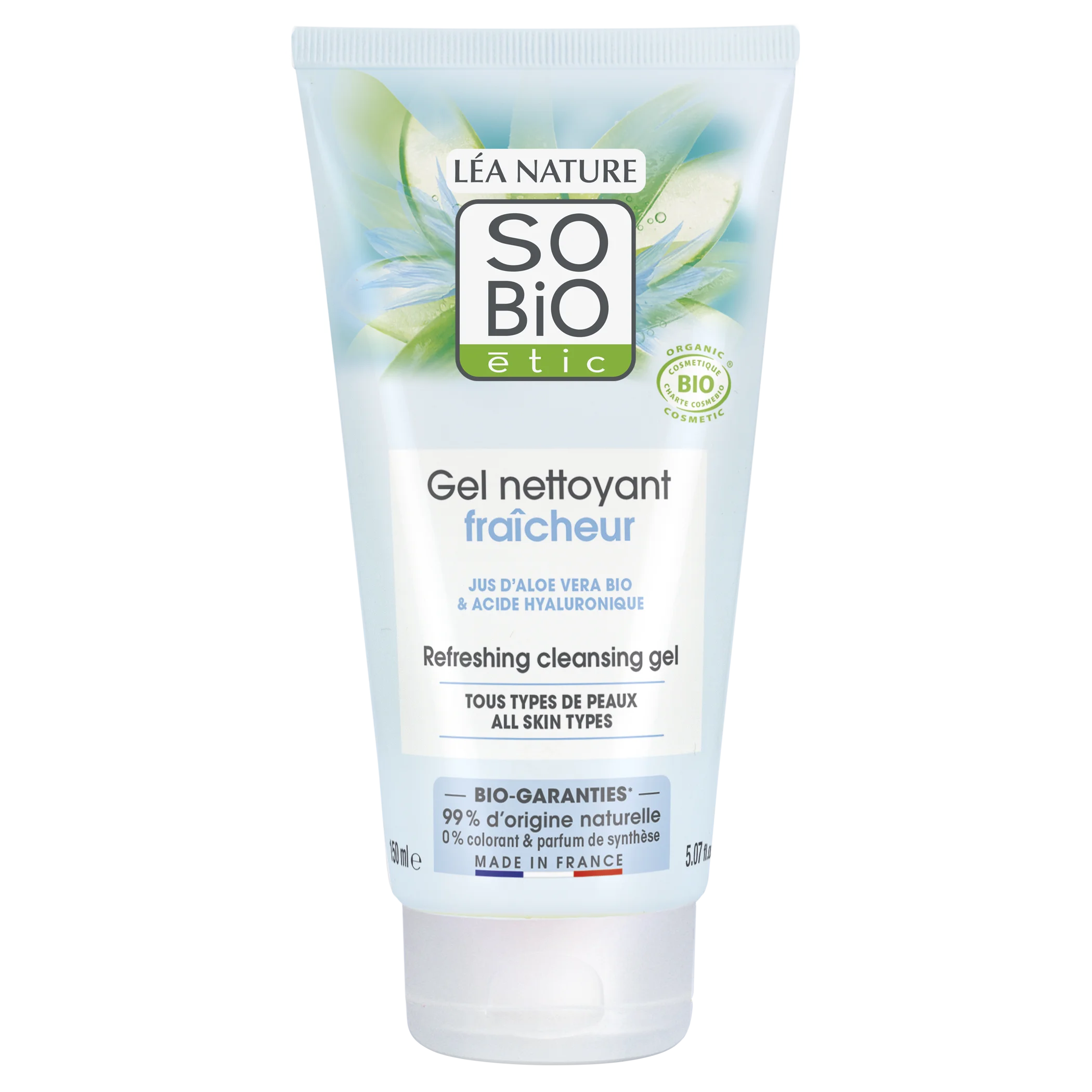 SO’BiO étic Gel nettoyant hydratant Aloe vera BIO (150 ml) - pour tous types de peau