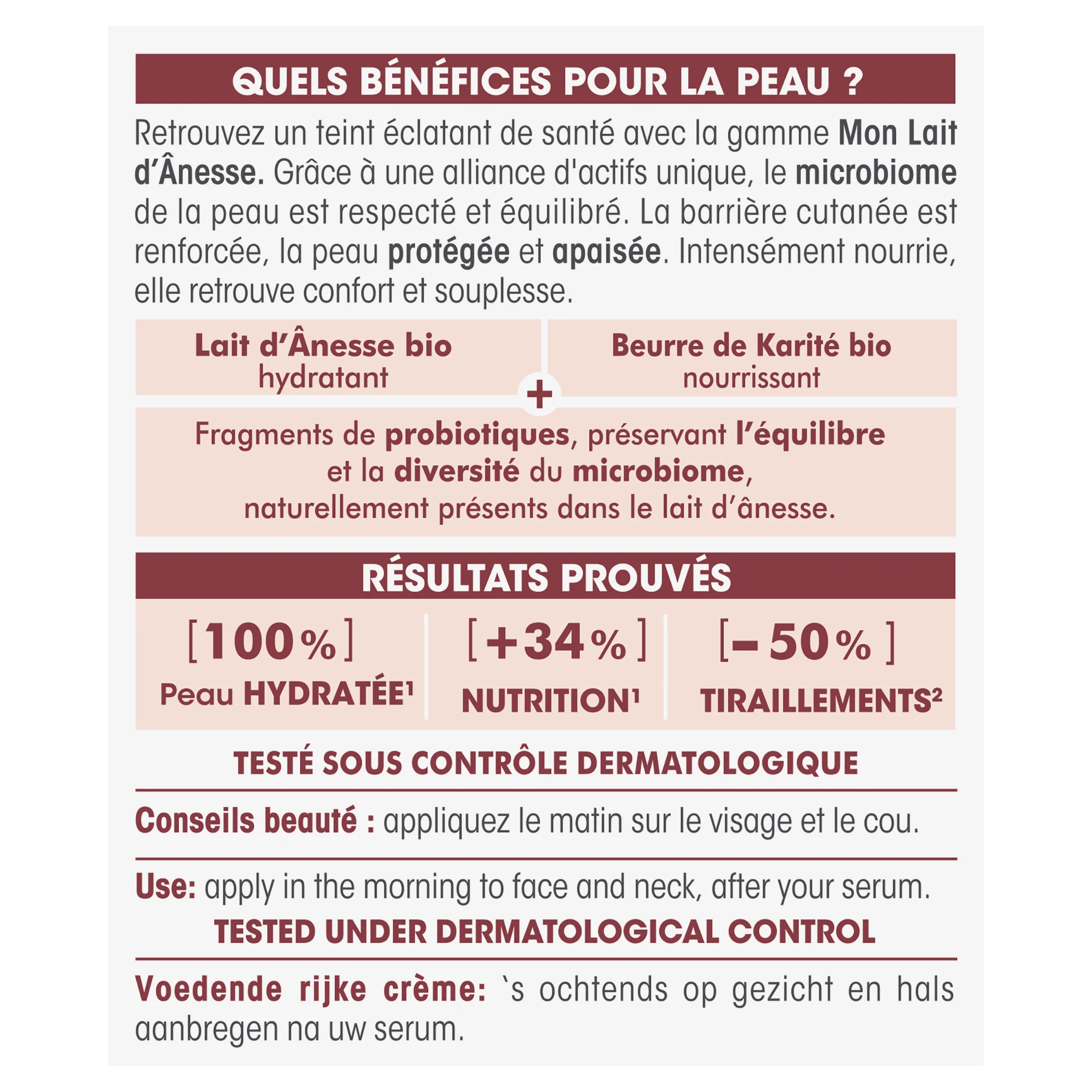 SO’BiO étic Crème richement nourrissante au lait d’ânesse BIO (50 ml) - pour peaux très sèches
