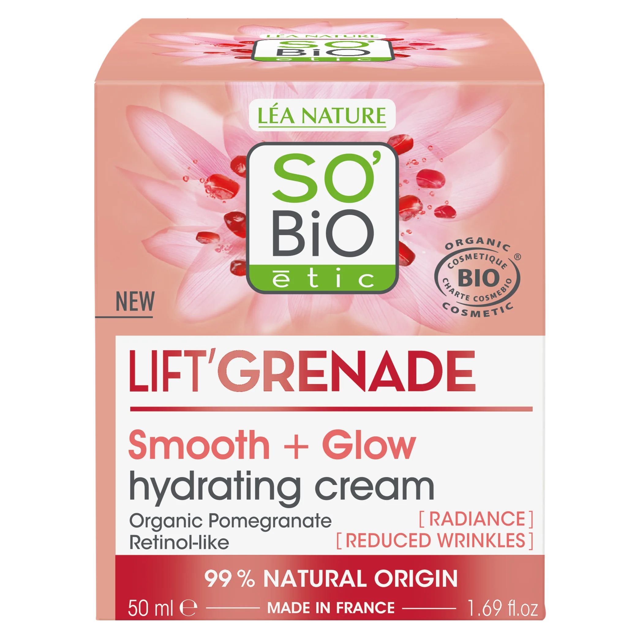 SO’BiO étic Crème de jour éclat anti-rides Lift'Grenade BIO (50 ml) - à la grenade