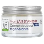 SO’BiO étic Crème de nuit régénérante au lait d’ânesse BIO (50 ml) - texture fouettée