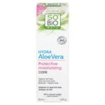 SO’BiO étic Crème protectrice pour peau sensible à l’Aloe vera 5-en-1 BIO (50 ml) - hydrate et apaise la peau