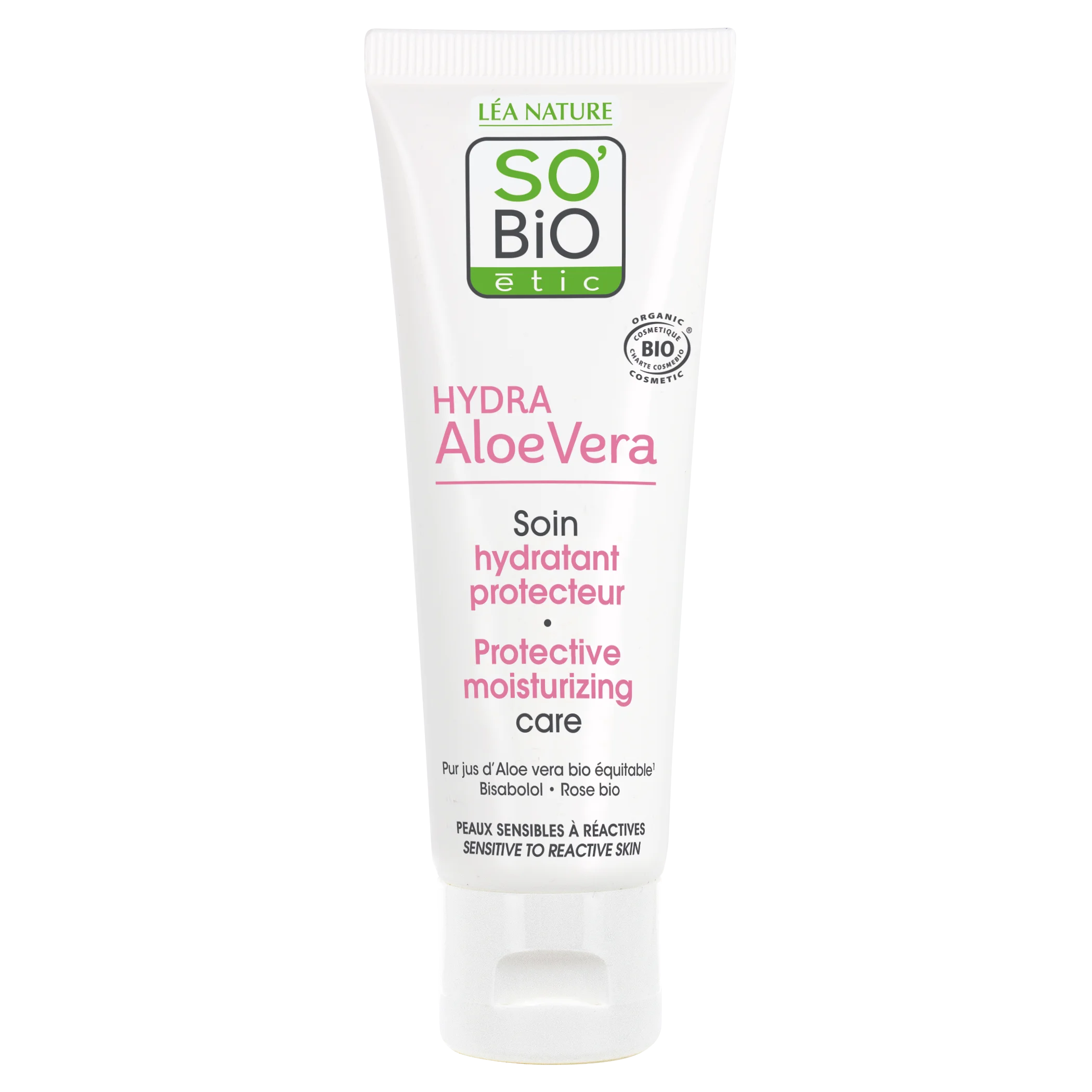 SO’BiO étic Crème protectrice pour peau sensible à l’Aloe vera 5-en-1 BIO (50 ml) - hydrate et apaise la peau