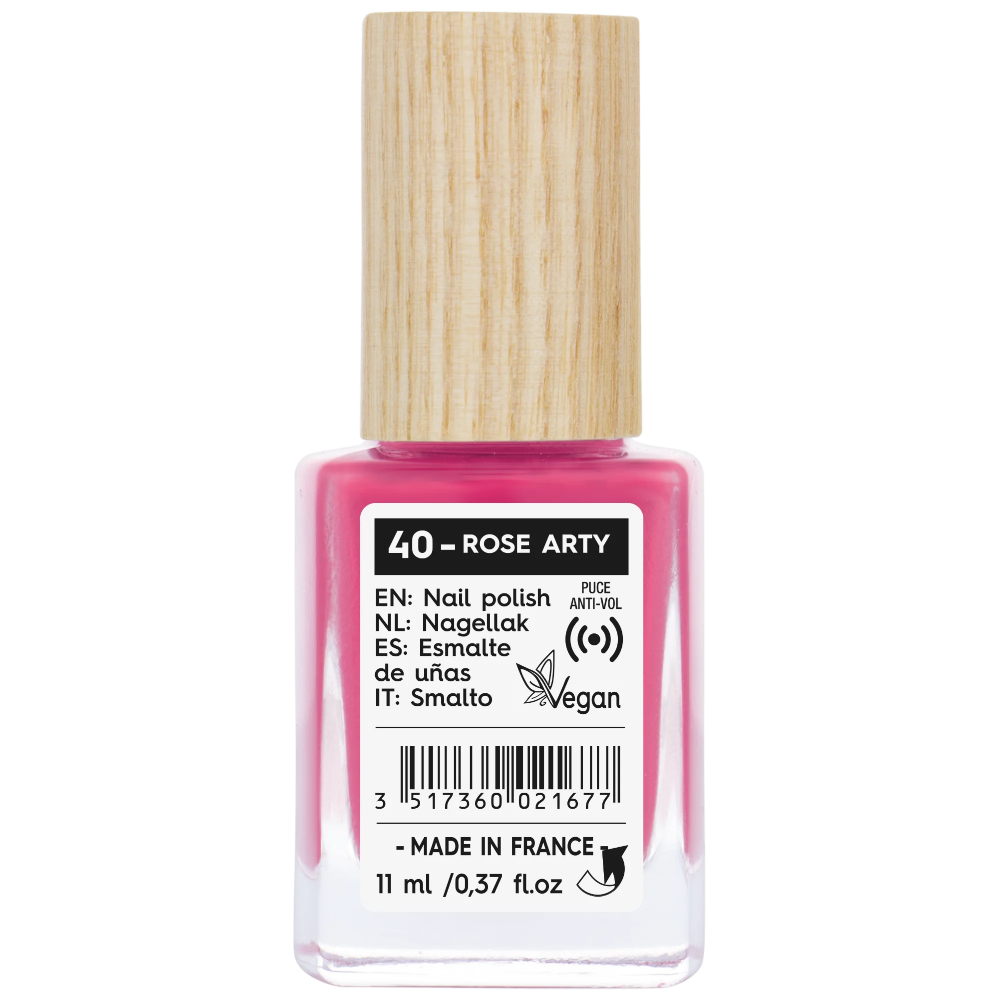 SO’BiO étic Vernis à ongles - 40 rose bohème (11 ml) - à la couleur éclatante et intense