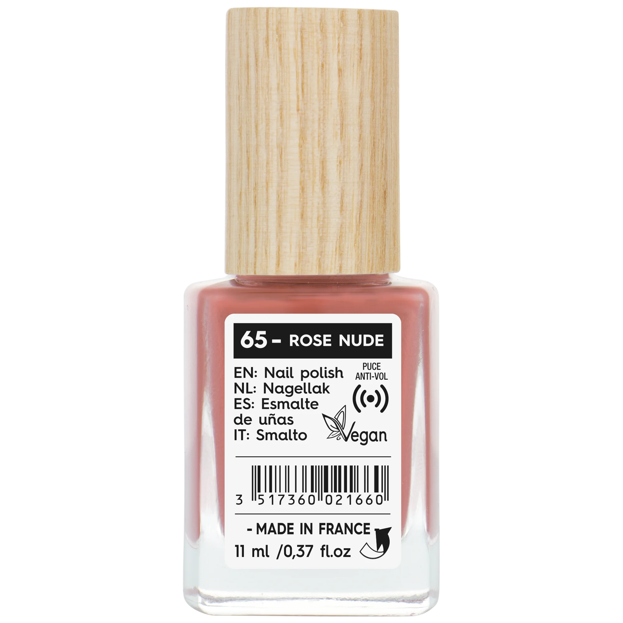 SO’BiO étic Vernis à ongles - 65 rose nude (11 ml) - à la couleur éclatante et intense