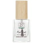 SO’BiO étic Vernis à ongles transparent - base et top coat (11 ml) - renforce et lisse les ongles