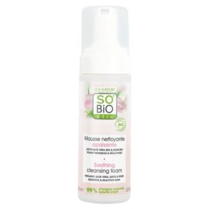 SO’BiO étic Mousse nettoyante apaisante Aloe Vera BIO (150 ml) - enrichie en eau de rose