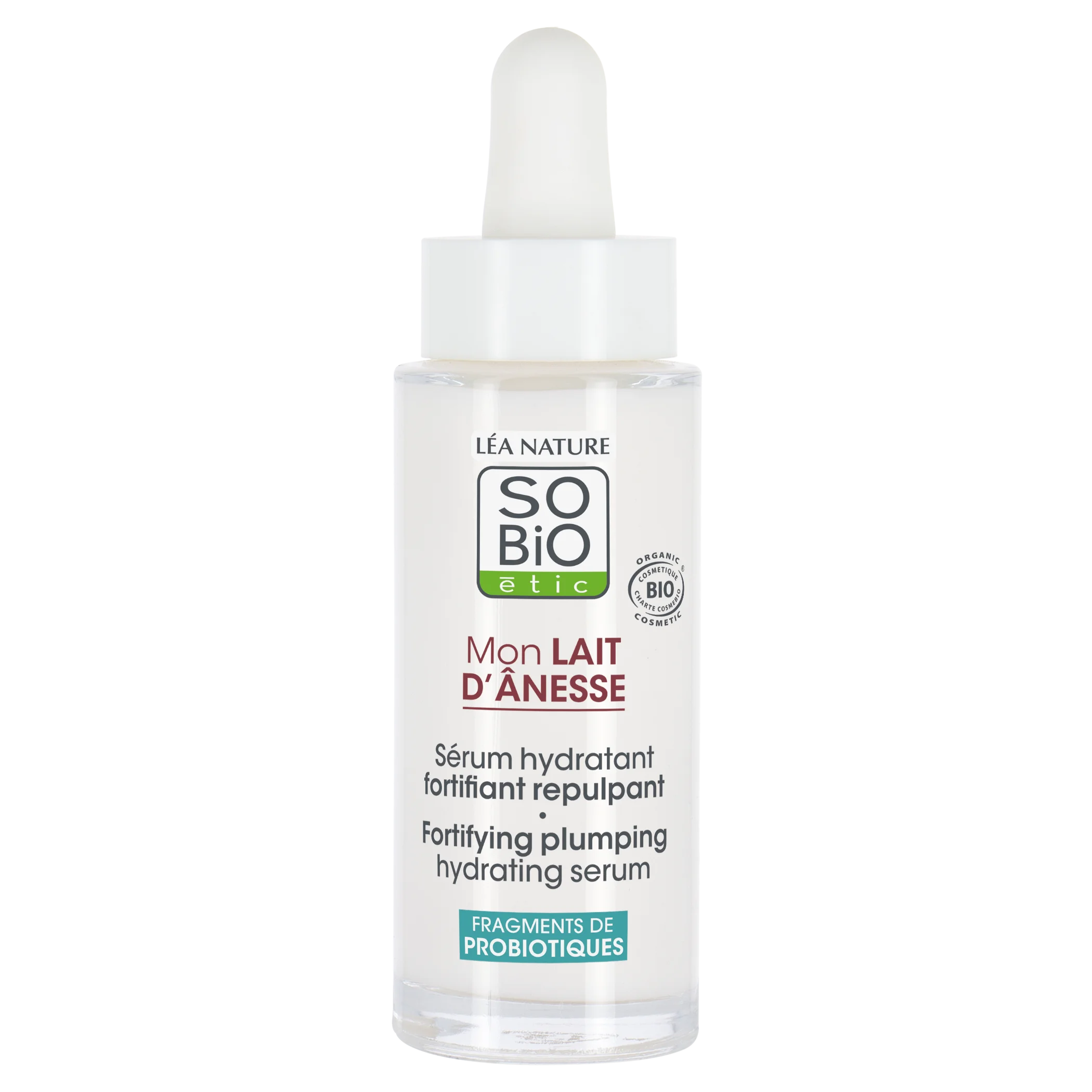 SO’BiO étic Sérum hydratant fortifiant au lait d’ânesse BIO (30 ml) - à l’acide hyaluronique