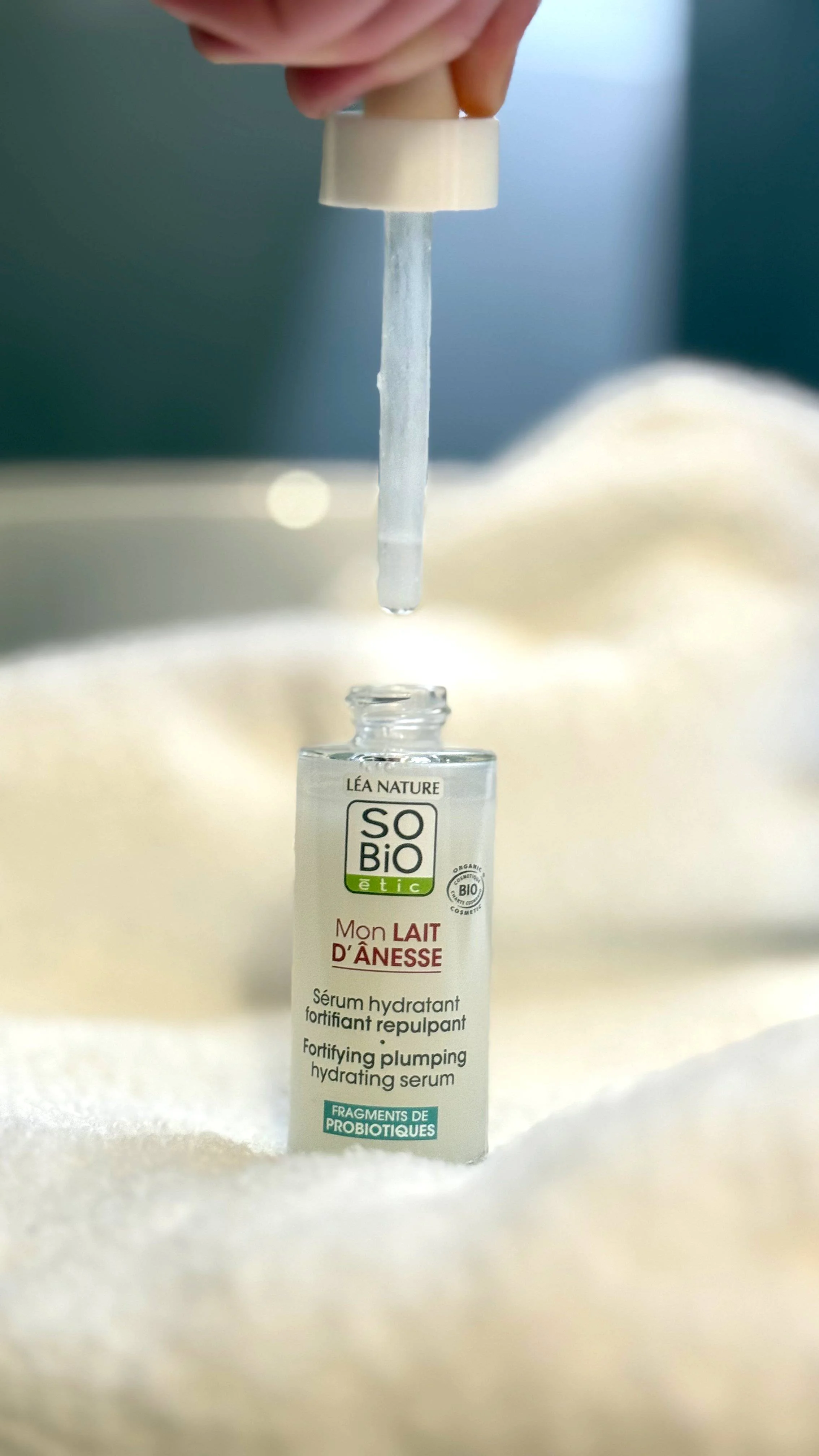 SO’BiO étic Sérum hydratant fortifiant au lait d’ânesse BIO (30 ml) - à l’acide hyaluronique