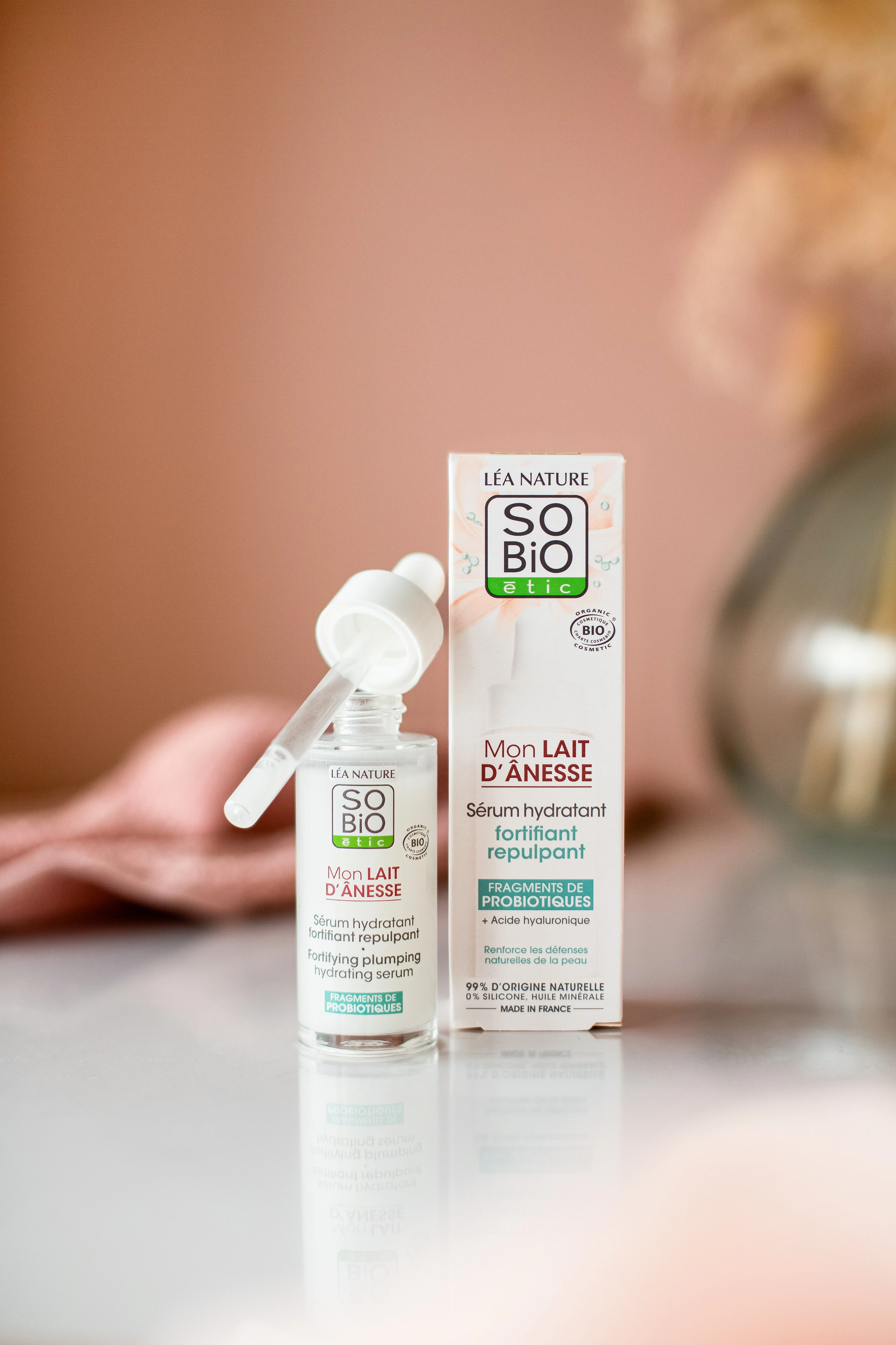 SO’BiO étic Sérum hydratant fortifiant au lait d’ânesse BIO (30 ml) - à l’acide hyaluronique