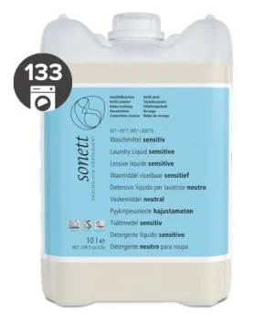 Sonett Lessive liquide universelle pour linge blanc et coloré Sensitive 10 l