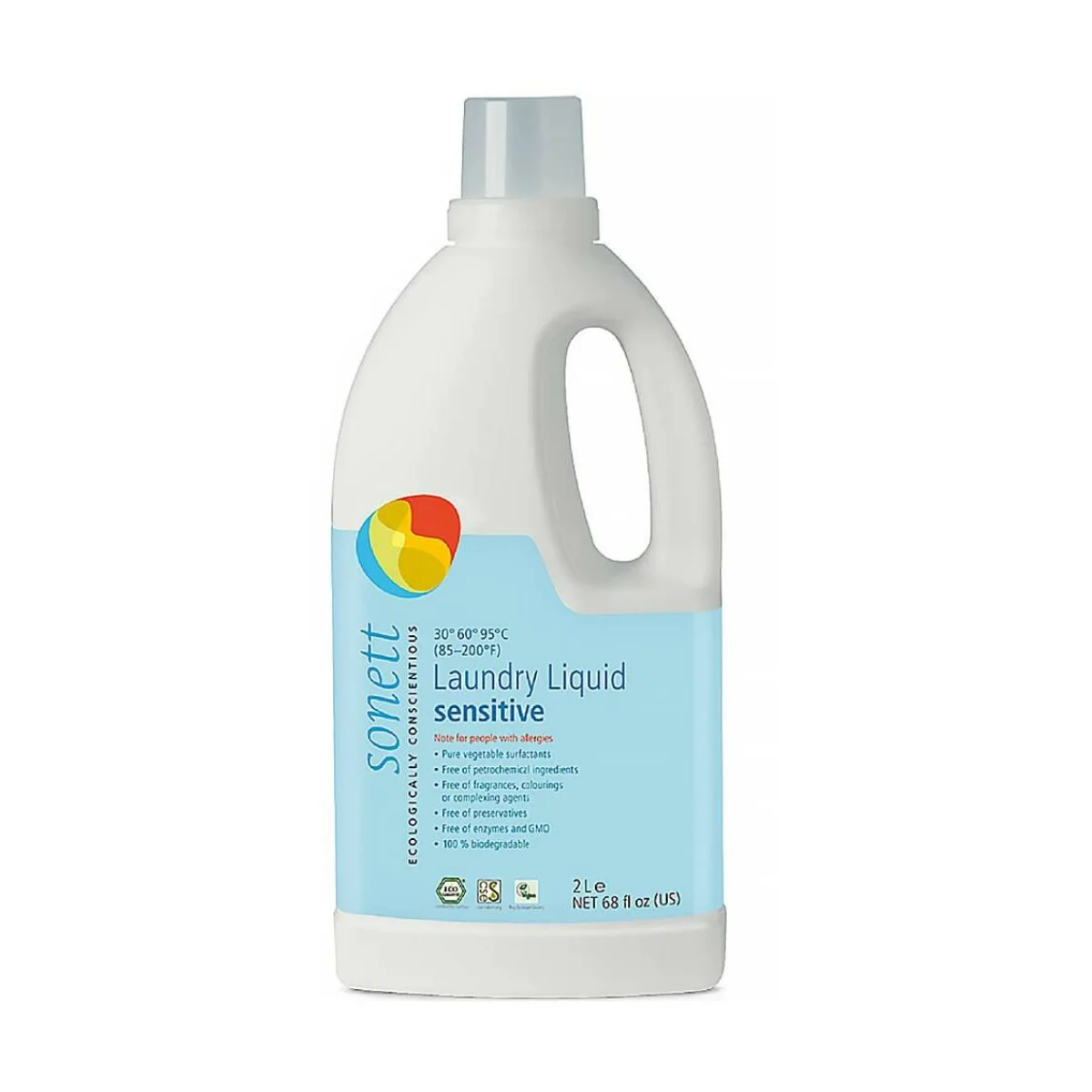 Sonett Lessive liquide universelle pour linge blanc et coloré Sensitive 10 l
