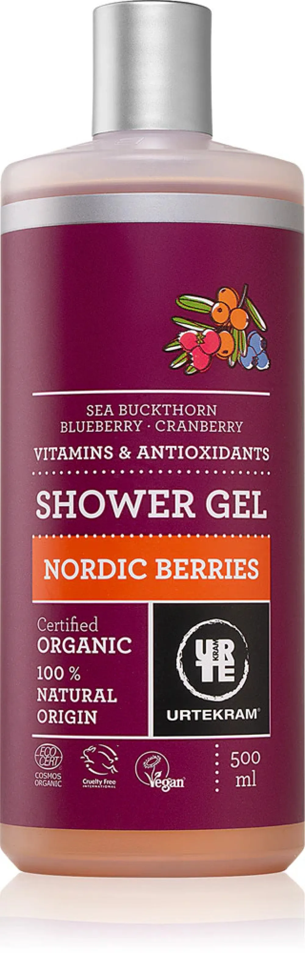Urtekram Gel douche Nordic Berries 500ml BIO, VEG