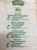 Swirl Sacs biocompostables avec poignées (6pcs) - 35 l