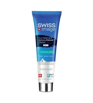 Swiss Army Image Essential Care Gel nettoyant multifonction 3-en-1 au charbon actif, resserrant les pores et matifiant