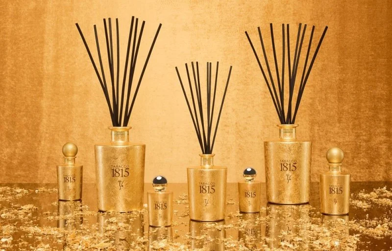 1815 Bâtonnets Ml.500 Vase Doré Parfum d’Intérieur - Tfu - 10e Anniversaire (Ta500Tfu.23T