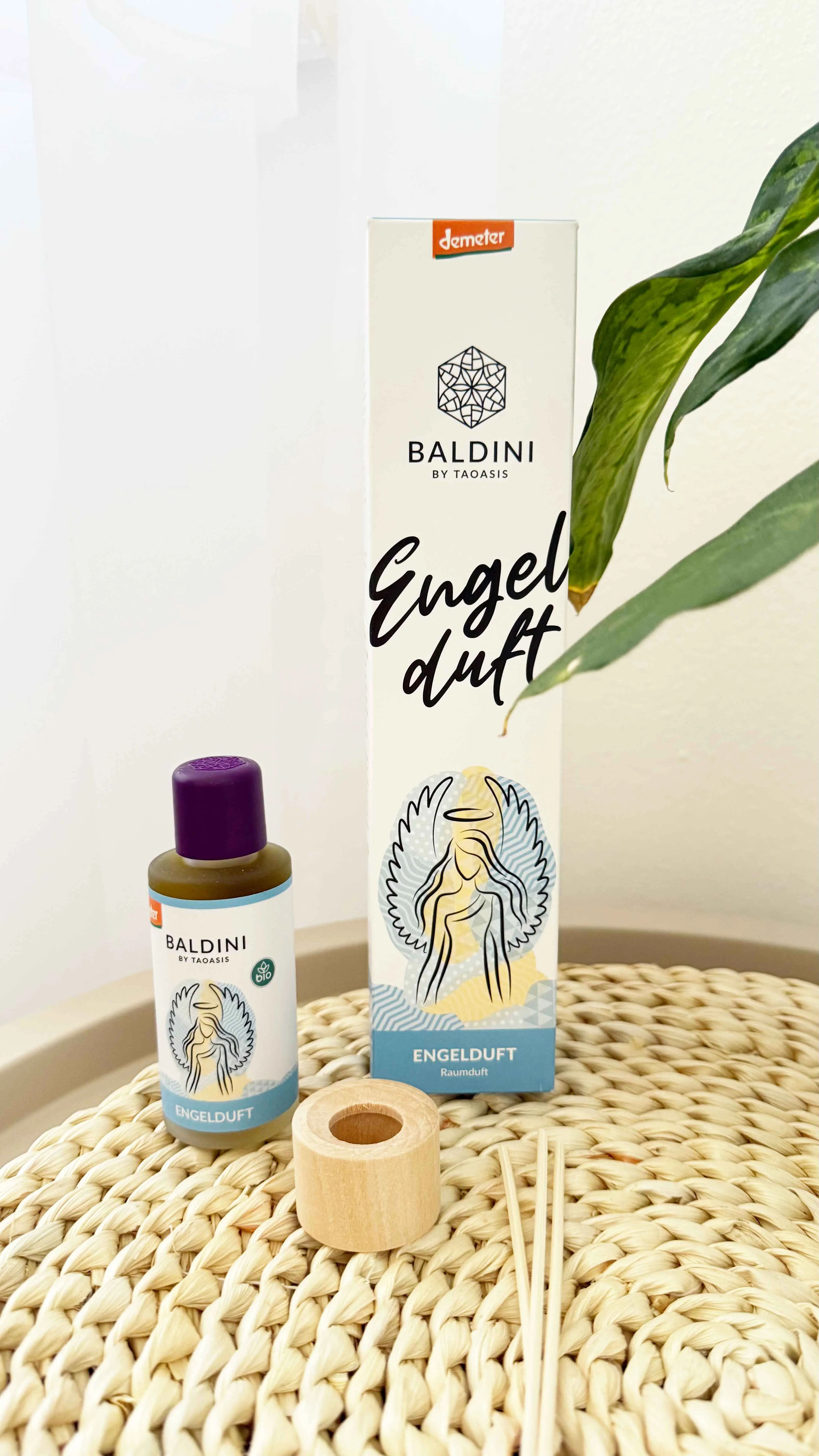Taoasis Baldini Diffuseur d’arômes à bâtonnets Angel Scent BIO (50 ml) - euphorisant, harmonisant et activant