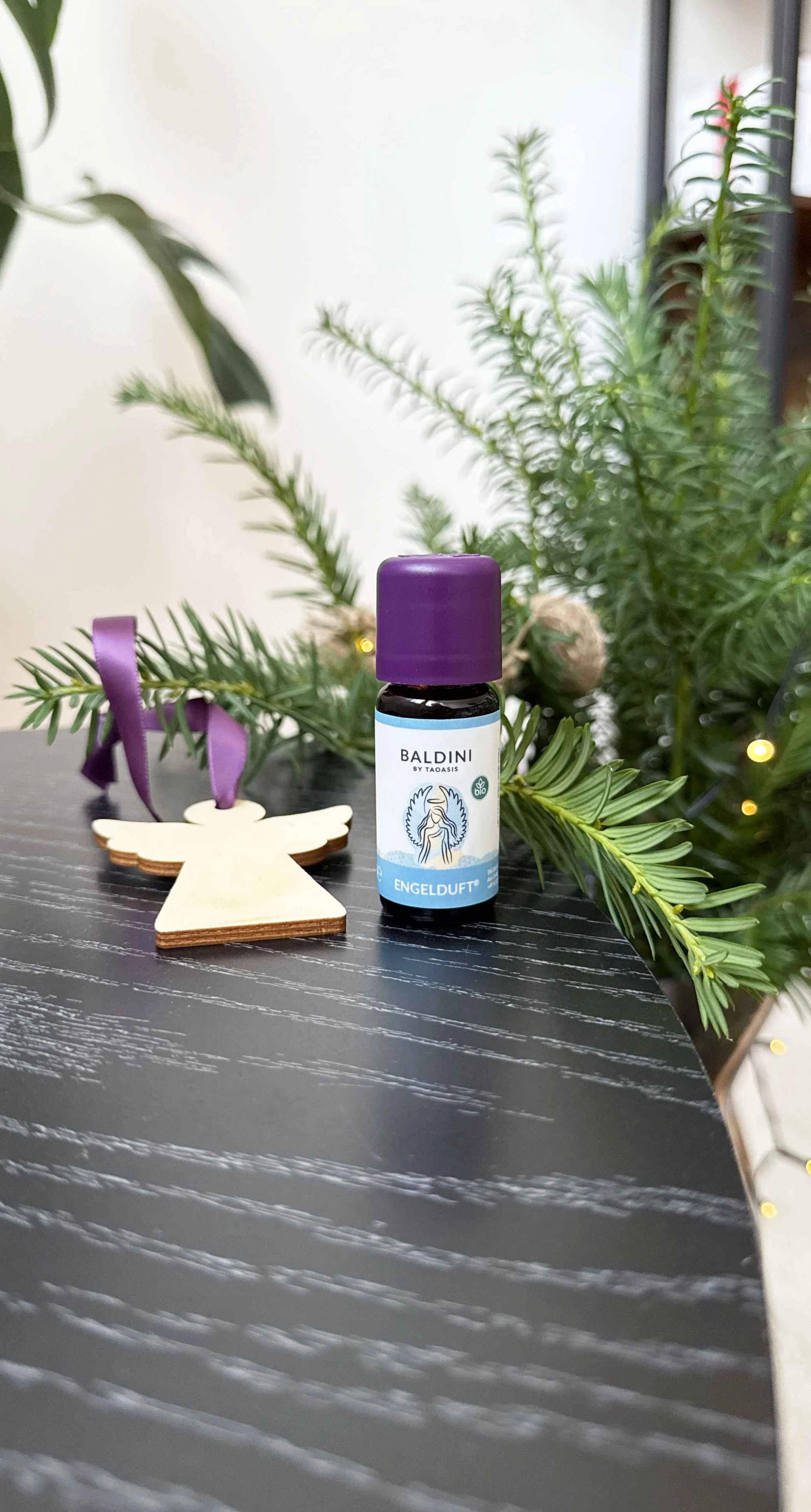 Taoasis Baldini Mini coffret Aroma Angel Scent BIO (10 ml) - plaquette en bois comme diffuseur