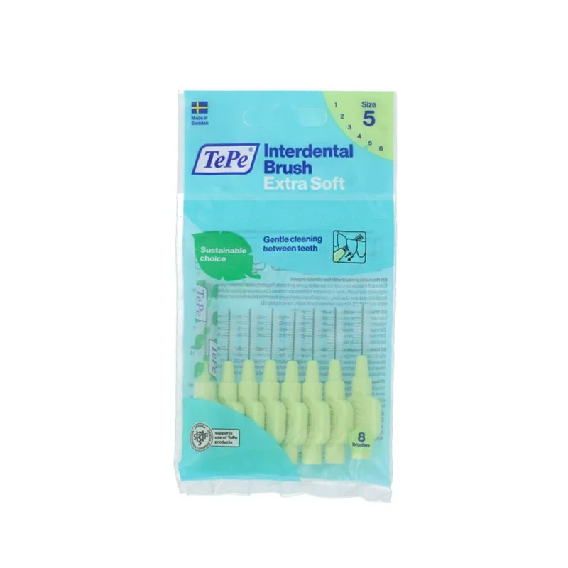 Brosses interdentaires Extra Soft n° 5 vertes (0,8 mm) 8 pièces