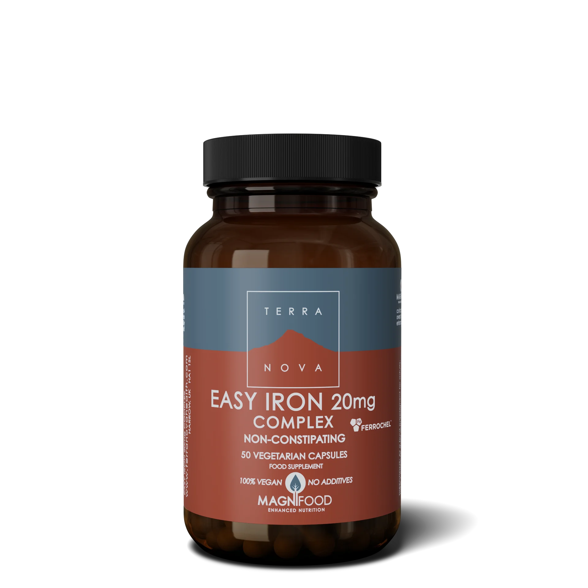 Terranova Health Easy Iron 20 mg Complexe (50 gélules) - bonne assimilation