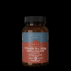 Terranova Health Vitamine B12 (Méthylcobalamine) 500 µg Complexe (50 gélules) - bien assimilée