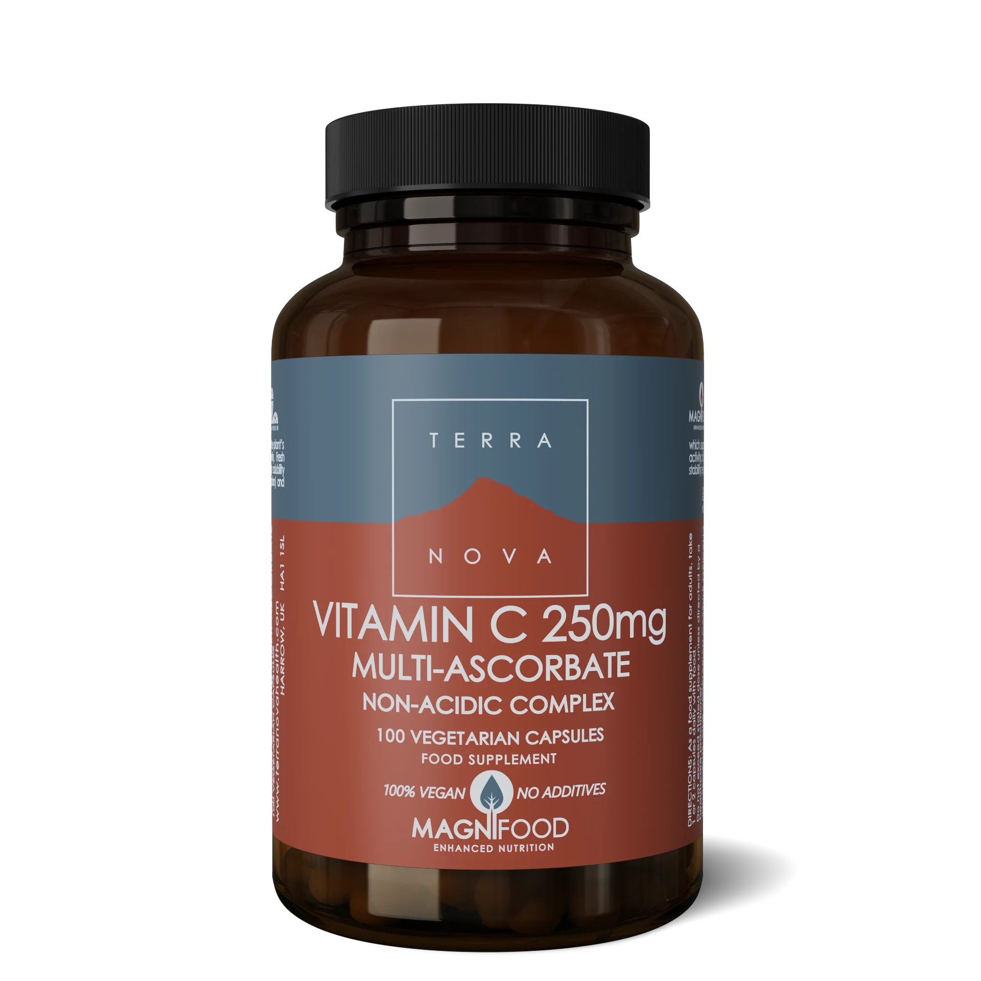 Terranova Health Vitamine C 250 mg Complexe 50 gélules - sous forme d'ascorbates minéraux