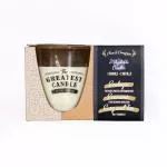 The Greatest Candle in the World Set - 1x bougie (130 g) 2x garniture - clous de girofle et cannelle - vous pouvez faire deux autres bougies à la maison