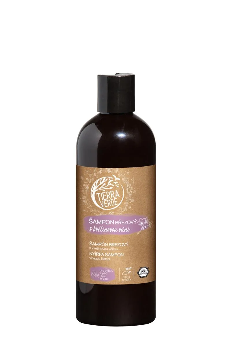 Tierra Verde Shampooing au bouleau au parfum floral 100 ml - nourrissant et soin