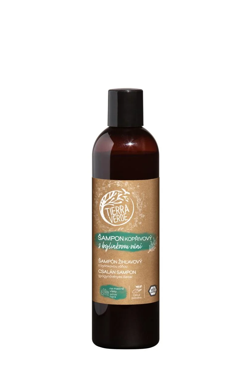 Tierra Verde Shampooing à l’ortie parfumé aux herbes 300 ml - pour cheveux gras