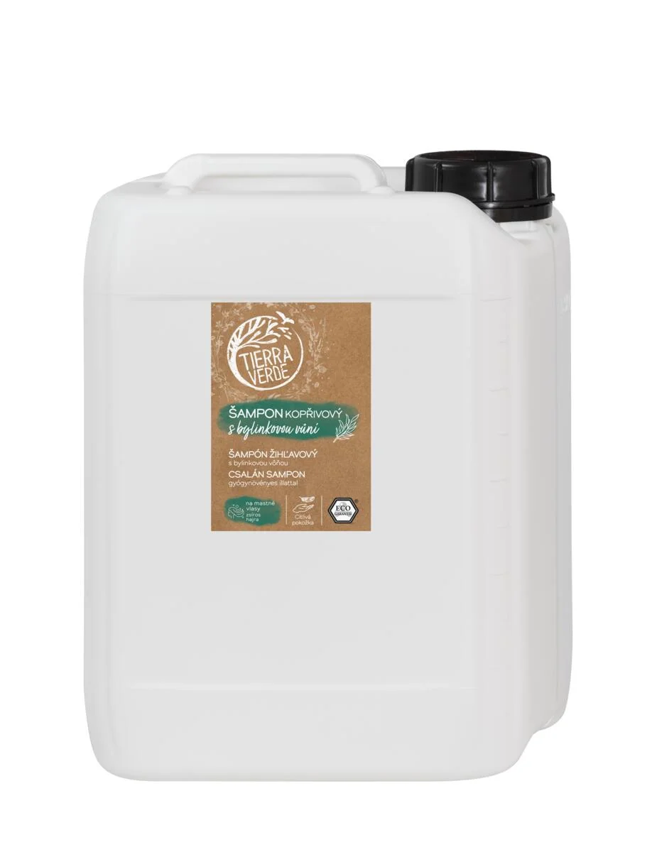 Tierra Verde Shampooing à l’ortie parfumé aux herbes 300 ml - pour cheveux gras