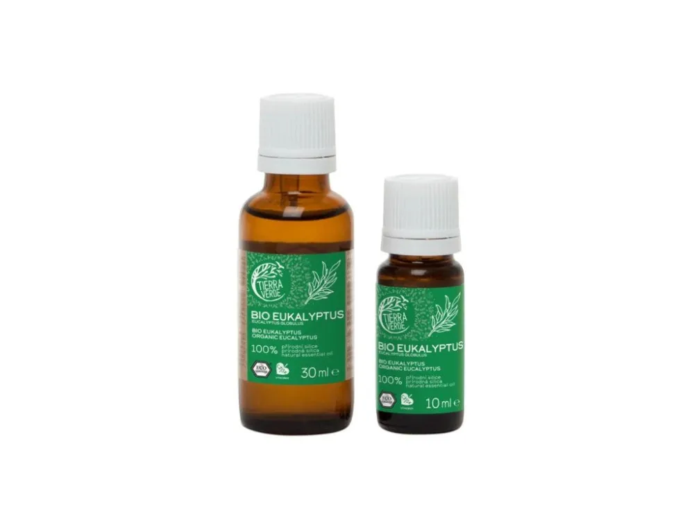 Tierra Verde Huile essentielle d'eucalyptus BIO (30 ml) - soulage les rhumes