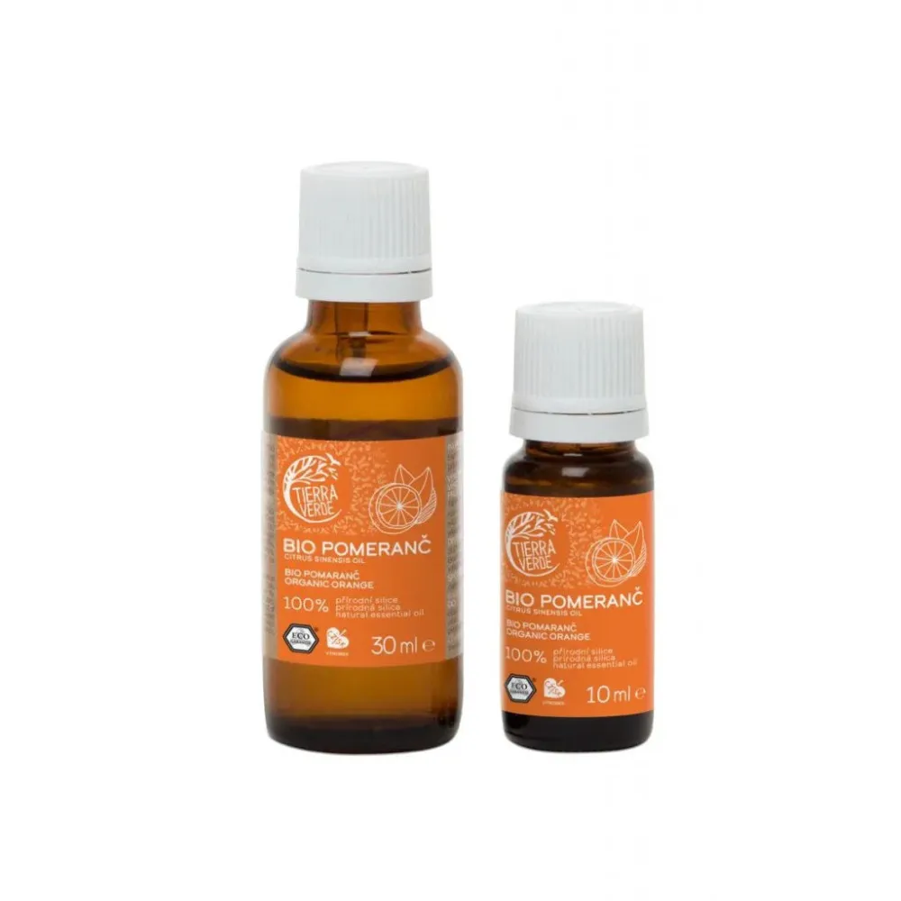 Tierra Verde Huile essentielle d'orange BIO (10 ml) - stimulant de l'humeur