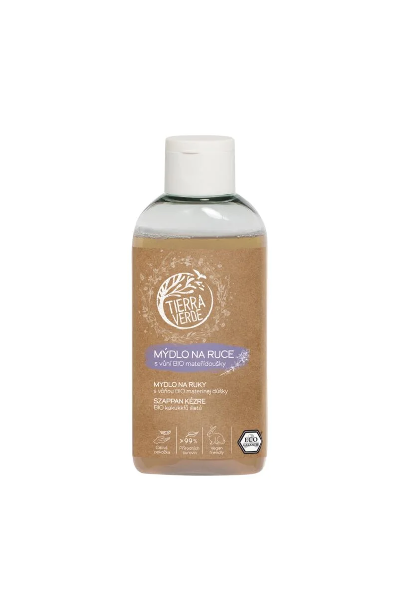 Tierra Verde Savon liquide pour les mains - BIO Serpolet 100 ml - au plantain bio tchèque