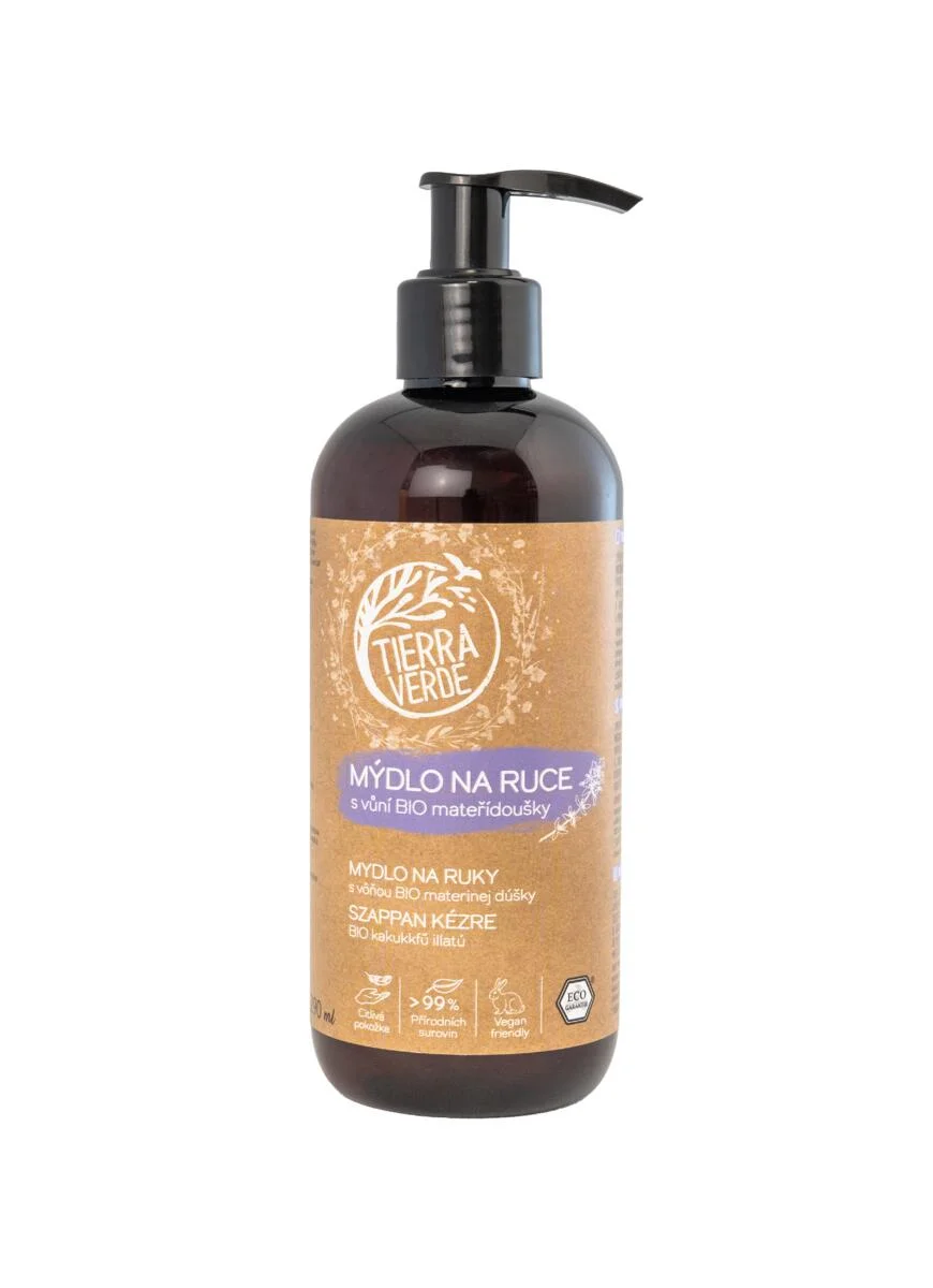 Tierra Verde Savon liquide pour les mains - BIO Serpolet 100 ml - au plantain bio tchèque
